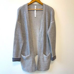 Lululemon Grey Knit Cardigan with Built-in Vest
